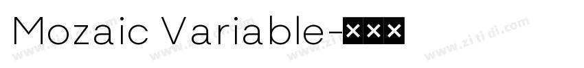 Mozaic Variable字体转换